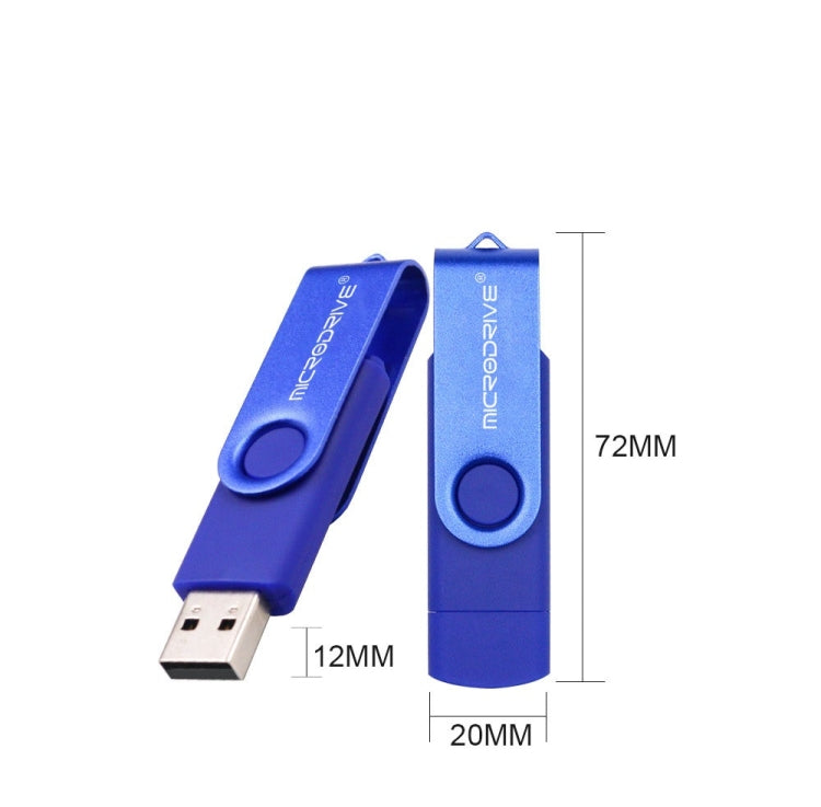 MicroDrive 128GB USB 2.0 手機電腦兩用旋轉OTG金屬U盤