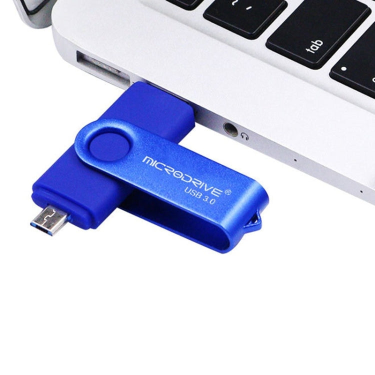 MicroDrive 16GB USB 3.0 安卓手機電腦兩用OTG金屬旋轉U盤