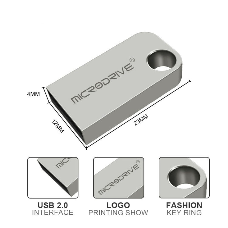 MicroDrive 32GB USB 2.0 迷你半圓金屬U盤