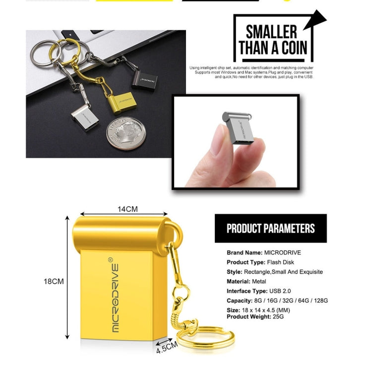 MicroDrive 16GB USB 2.0 金屬迷你U盤