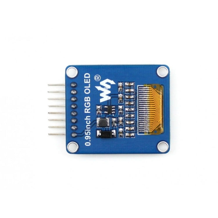 Waveshare 0.95英寸RGB OLED ，SPI接口，彎曲水平針頭10507