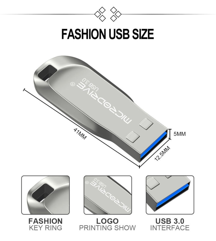 MicroDrive 64GB USB 3.0 時尚高速金屬旋轉U盤