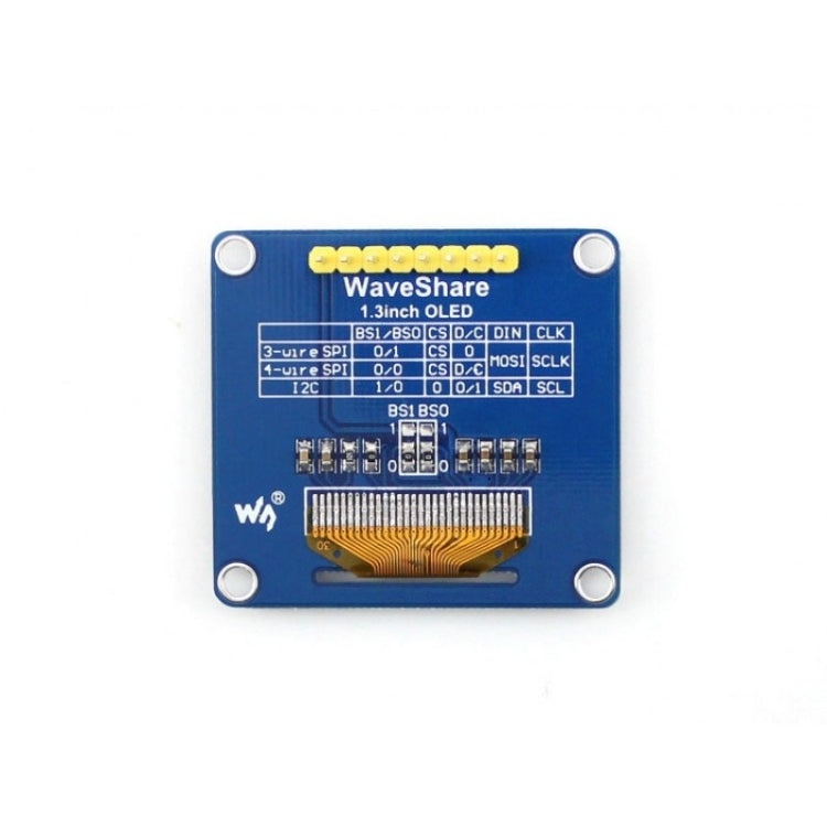 Waveshare 1.3英寸128*64 OLED ，SPI/I2C接口，直垂直針頭10451
