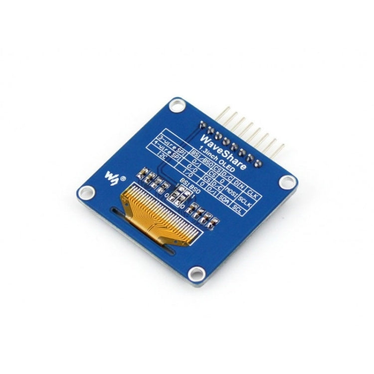 Waveshare 1.3英寸128*64 OLED ，SPI/I2C接口，彎曲橫向針頭10444