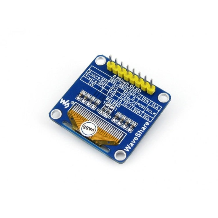 Waveshare 0.96英寸128*64 OLED ，SPI/I2C接口，直垂直針頭9092