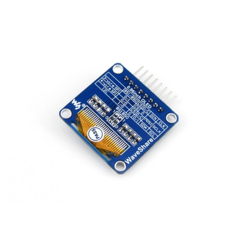 Waveshare 0.96英寸128 * 64 OLED，SPI / I2C接口，傾斜水平針頭9085