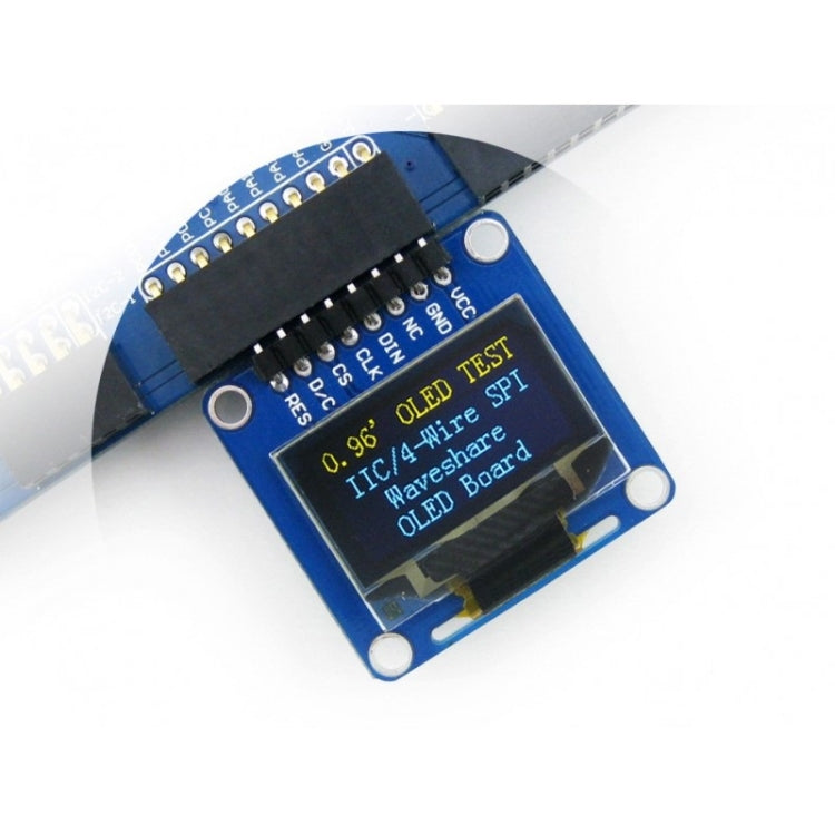 Waveshare 0.96英寸128 * 64 OLED，SPI / I2C接口，傾斜水平針頭9085