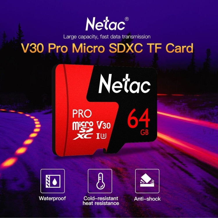 Netac朗科 P500 PRO 64GB U3速度級別 行車記錄儀監控攝像機相機內存卡TF卡