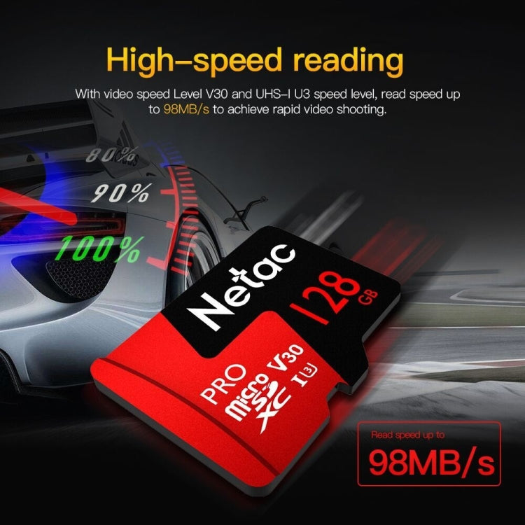 Netac朗科 P500 PRO 128GB U3速度級別 行車記錄儀監控攝像機相機內存卡TF卡