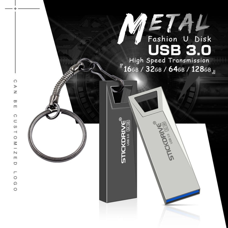 STICKDRIVE 128GB USB3.0高速迷你金屬U盤 , 128GB