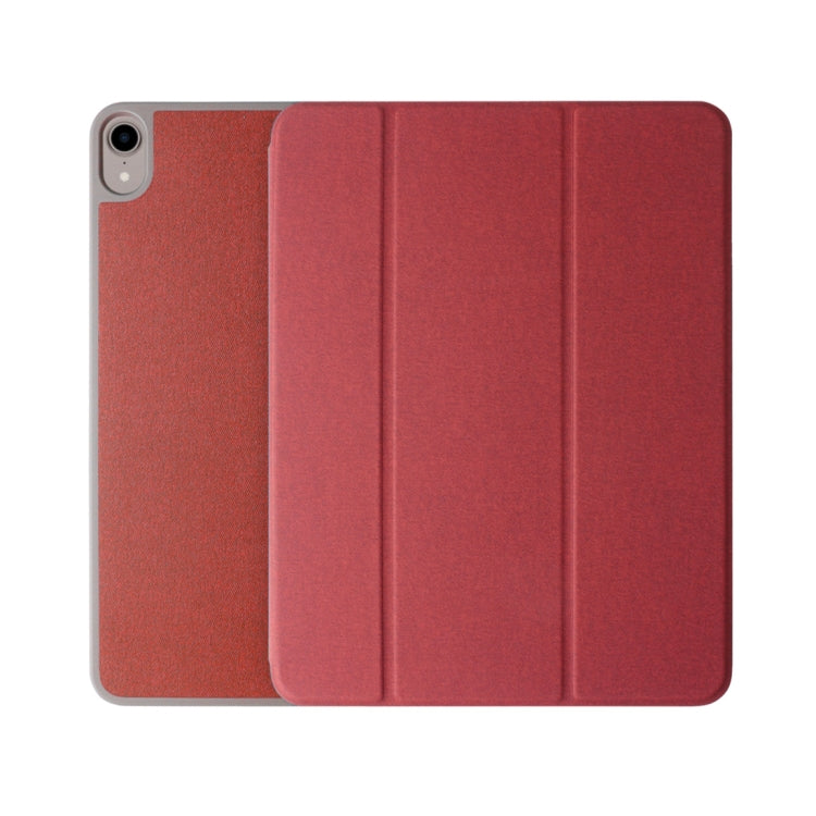 Mutural New 適用於iPad Pro 12.9英寸 雅士系列布紋左右開TPU + PU皮套, 帶三折支架&筆槽