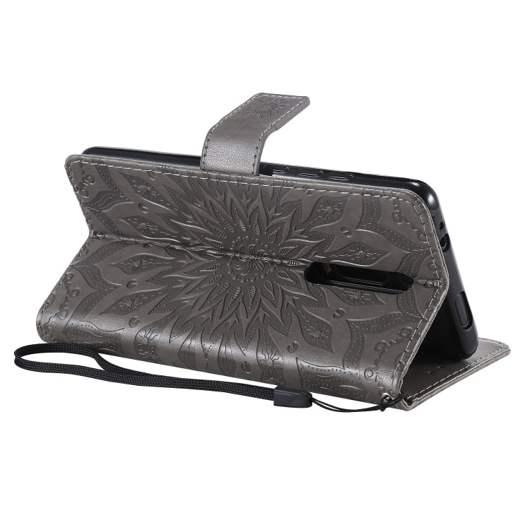 適用於小米9T / 小米9T PRO / 紅米K20 / K20PRO 壓花太陽花圖案左右開皮套, 帶支架&卡槽&錢夾&掛繩