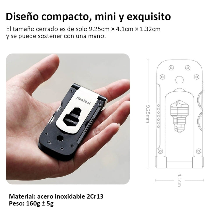 Nextool 多功能自行車工具迷你袖珍自行車工具箱戶外扳手維修工具磁套