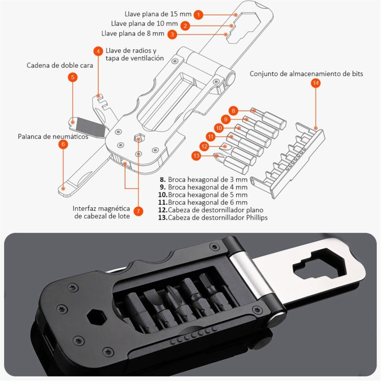 Nextool 多功能自行車工具迷你袖珍自行車工具箱戶外扳手維修工具磁套