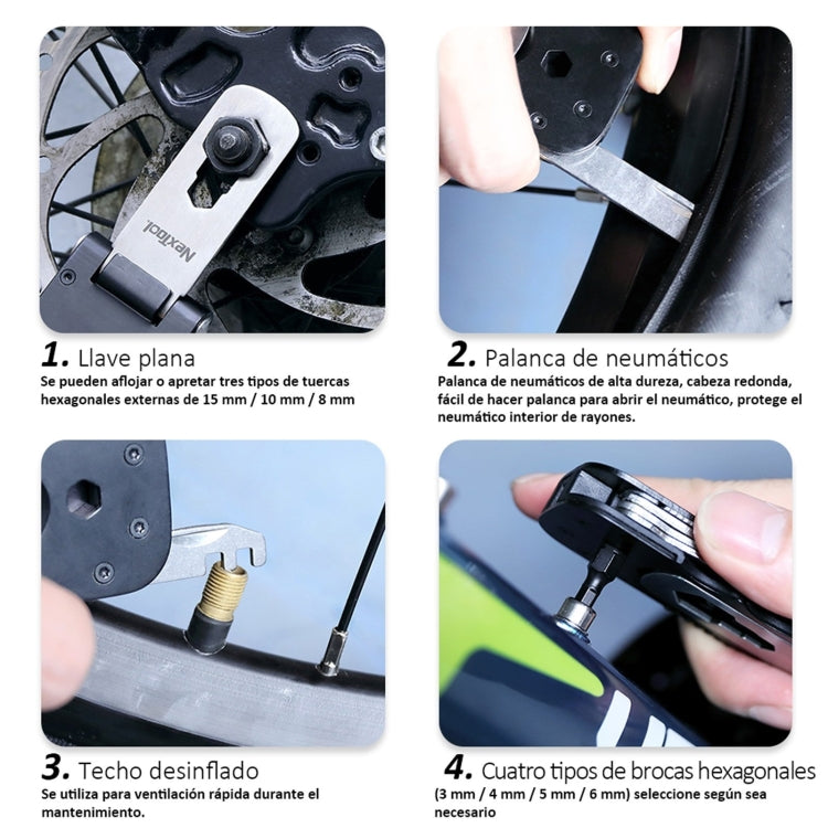 Nextool 多功能自行車工具迷你袖珍自行車工具箱戶外扳手維修工具磁套