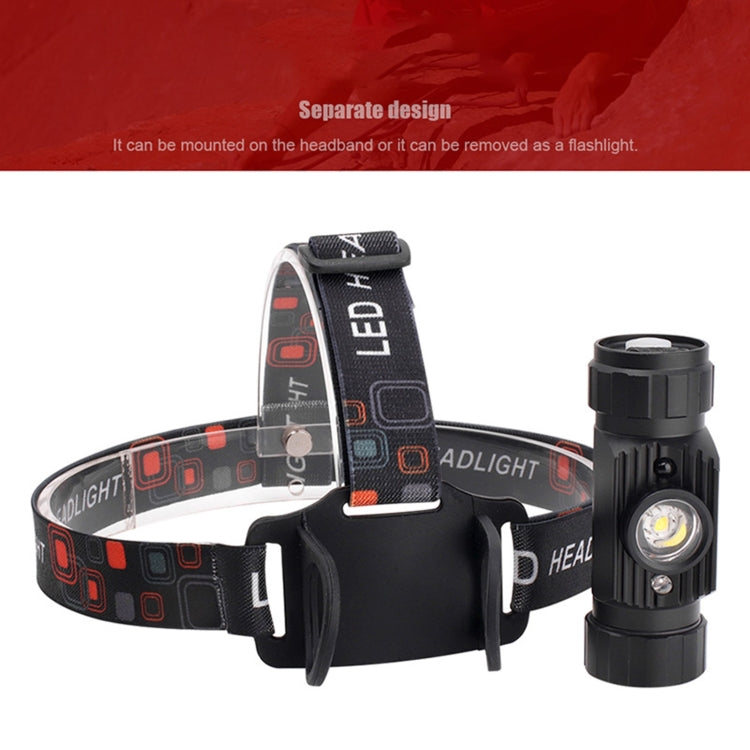 LED Induction Headlight USB Charging Outdoor Waterproof Strong Light Fishing Aluminum Flashlight Headlight