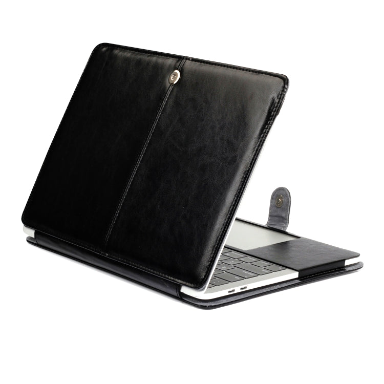 適用於Macbook Pro 13.3 inch A1989  筆記本瘋馬紋左右開PU皮套