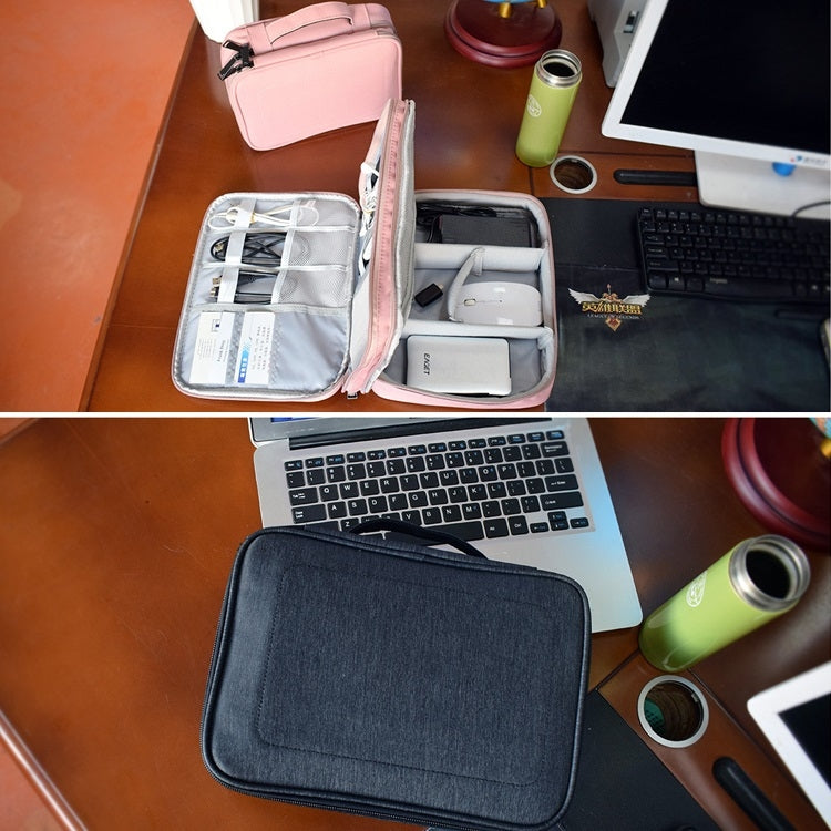 SM02 適用於iPad 小號尼龍防水箱型多功能收納包，尺寸：23 x 17 x 8cm
