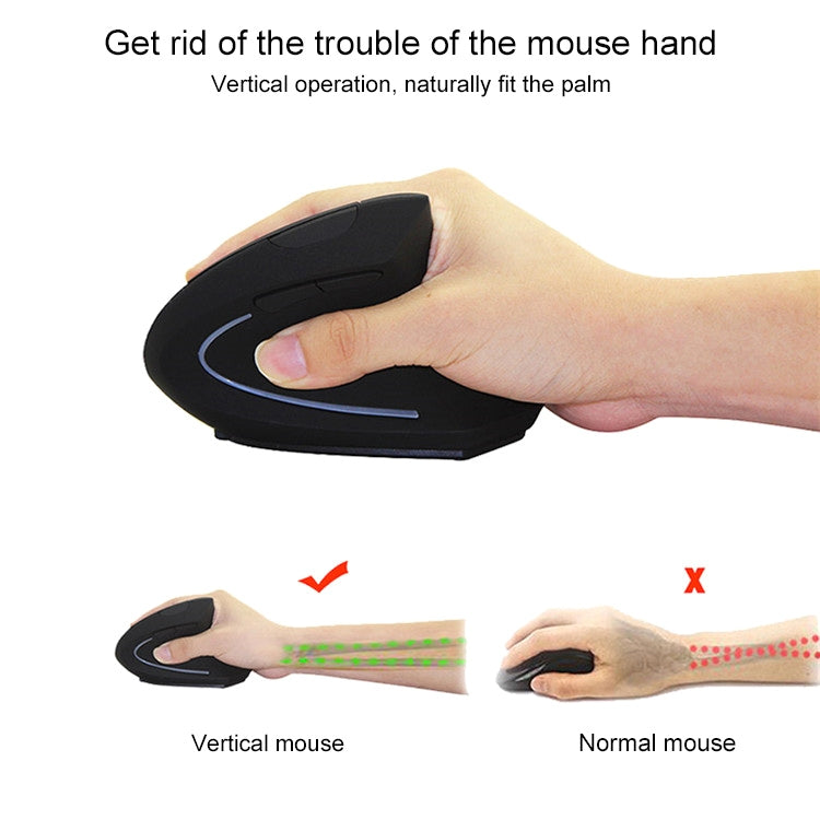 無線鼠標垂直立式2.4GHz光電鼠標，電池版