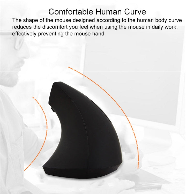 無線鼠標垂直立式2.4GHz光電鼠標，電池版