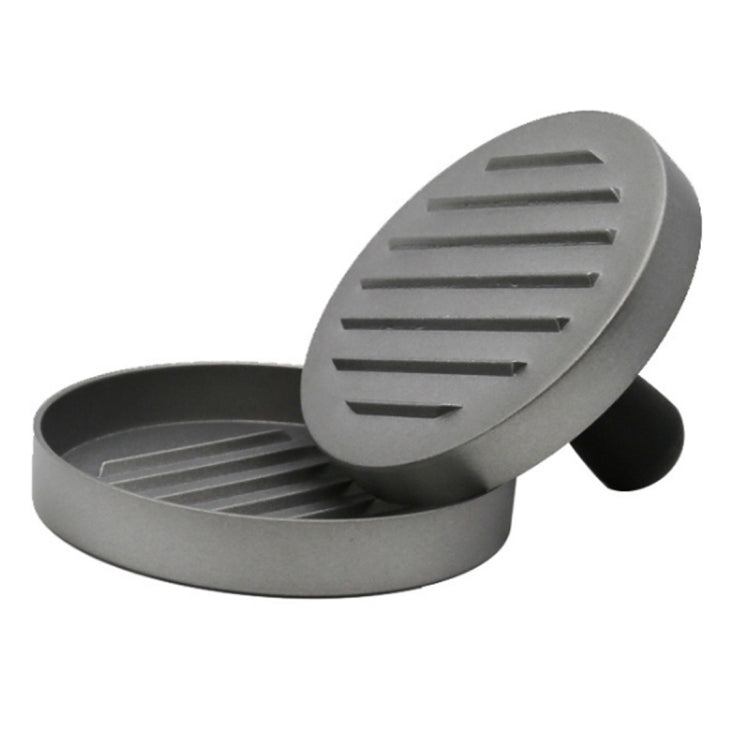 家用食品級鋁合金廚房不粘塗層漢堡壓制模具肉餡餅模具+硅油紙, 1PC Black Handle