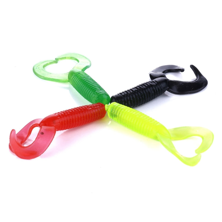 HENGJIA SO105 3.5cm/0.9g 20個裝 雙尾軟蟲卷尾路亞餌 仿真釣魚軟餌